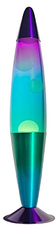 Libubow 16 Inch Rainbow Motion Lamp, 2 Bulbs, Aurora Lamp, Night Light, Relaxing Mood Lighting for Adults, Home Office Decor, Birthday Present, Green Blue Purple