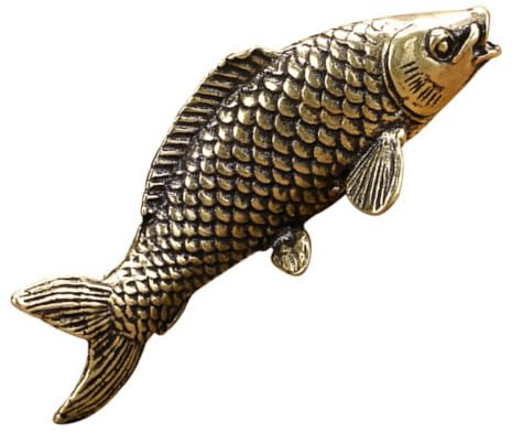 Garneck Carp Ornaments Happy Feng Shui Decoration Asia Fish Figure Wealth The Arowana Invites Fish Figure Decorative Pond 2021 Feng Shui Sculpture Fish Statue Small Copper Treasure Fish