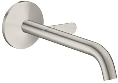 hansgrohe AXOR One 48112800 Washbasin Mixer Tap for Wall Mounting, Flush-Mounted, Projection 220 mm, Colour: Stainless Steel Look