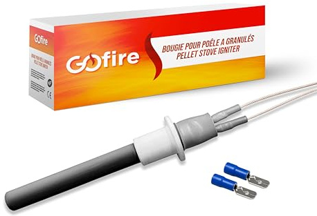 Bougie céramique pour poêle à granulés 96/76mm - Ø11,55mm - 300W - bride | Compatible MCZ / CADEL