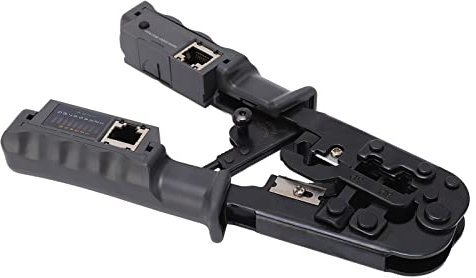 Pelacables de Datos Modulares con Trinquete, Engarzadora de Cables de Datos Modulares con Trinquete Cortador Pelacables de Acero con Alto Contenido de Carbono 4P 6P 8P RJ45,