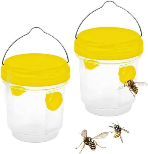 EHOTER Piege A Guepes Et Frelons Exterieur À Suspendre Piege Frelon Asiatique Piege A Mouche pour Bouteille Plastique Jardin Balcon Piege Moustique, Mouche, Moucheron (2 Pièces)