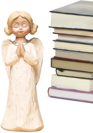 Statue di angeli, statuette di angeli da donna – figura di angelo con statue di guarigione dei fiori – decorazione per la casa, angelo commemorativo in preghiera, figura di angelo curativo per madre e