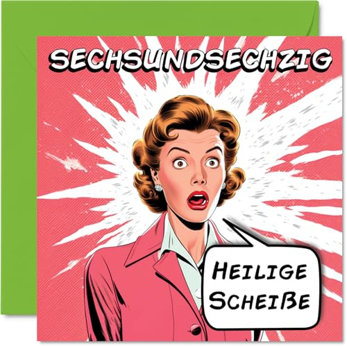 Stuff4 66. Geburtstagskarte Lustig Frau, Komische Jahre | Lustiger Alles Gute Zum Geburtstag Karte für Mama Oma Tante Schwester Freundin Kollegin 145mm Unhöfliche Scherzen