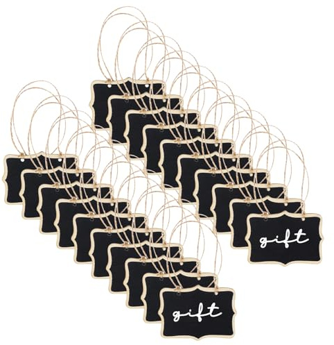 20 Pièces Mini Ardoise Noire 8,5 x 6 cm, Tableau Craie pour École, Restaurant, Bar, Café, Mariage, Fête et Décoration
