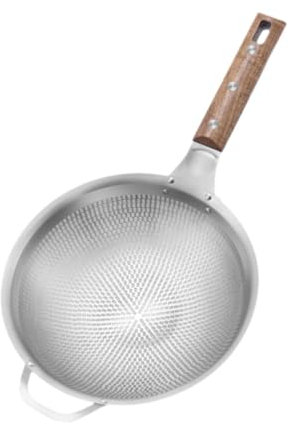 Gralara Espumadera de acero inoxidable, cuchara ranurada, cucharón, espumadera, cuchara para restaurante, Pequeño 44cmx22.8cm