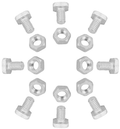 WENYOG Hammerkopfschrauben 100 Stück M6 x 12 mm Gewächshaus-Muttern und Schrauben, Vierkantschrauben, Muttern, Gewächshaus-Reparatursatz, Teile, Ersatz, Gartenbedarf