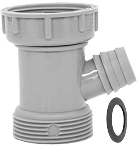 Dorccsi Dishwasher Drain Hose Adapter Y-Shaped Male & Female Threaded Strainer Connector with Seal Ring Replacement Grey Plastic Hose Fittings for Kitchen Sink Accessories Connector