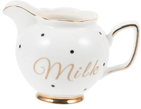 Mikinona Pentola Per Latte Bordi Dell'oro Brocca Del Latte Brocca Per D'acqua Da Immersione Di Mini Piccola Salsiera Ceramica