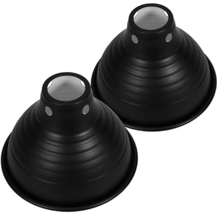 BESTYASH 2pezzi Cupola Riflettente per Lampada per Rettili Paralume per Lampade da Sole per Terrari Distribuzione Uniforme del Calore Protezione per Habitat per Rettili