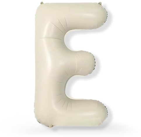 FUNXGO XXL Folienballon Buchstabe E Champagner ca. 100cm - Riesen Alphabet Ballon - Helium oder Luftfüllung - Ideal für Geburtstag, Hochzeit, Jubiläum, Party Deko & JGA - Ballon E Champagner