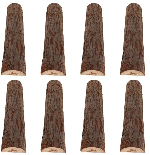 Cabilock Lot De 8 Bûches Décoratives Rustiques Pour Cheminée Insert De Cheminée Bâtonnets De Bois Pour Foyer Extérieur Bûches D'Intérieur Bois De Chauffage Pour