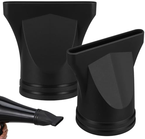 Generico Diffuser Hair Dryer per Asciugacapelli, Ugello Diffusore in Nailon Nero, Leggero, 2 Pezzi, Resistente al Calore, per Outlet 4-4,6cm