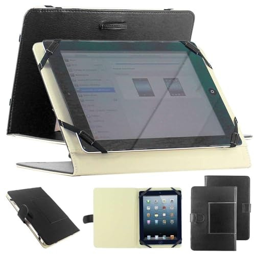 ebestStar - Custodia Compatibile con Universale Tablet 10 Pollici Custodia in PU Pelle Universale Supporto Quadrato per Tablet 10; 10, 18,2 x 27,5 cm, Nero [Dispositivo: (230-265) x (140-182) x 20mm]