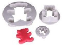 TEDDY BEAR CUTTERS SET of 3 BABY CHRISTENING ICING SUGAR CRAFT CAKE DECORATING from CFU