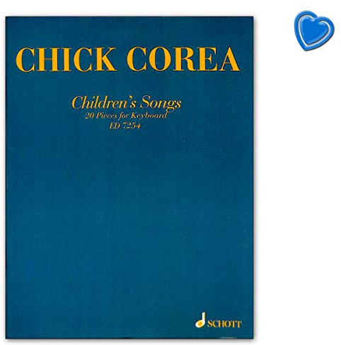 Children's Songs - Chick Corea - 20 Stücke für Klavier, Keyboard oder elektronisches Tasteninstrument - Notenbuch mit bunter herzförmiger Notenklammer - ED7254 9783795795887