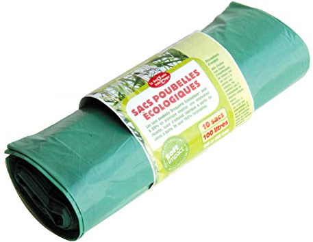 La Droguerie - Rollo de 10 bolsas de basura ecológicas ecológicas, 100 L, lote de 2