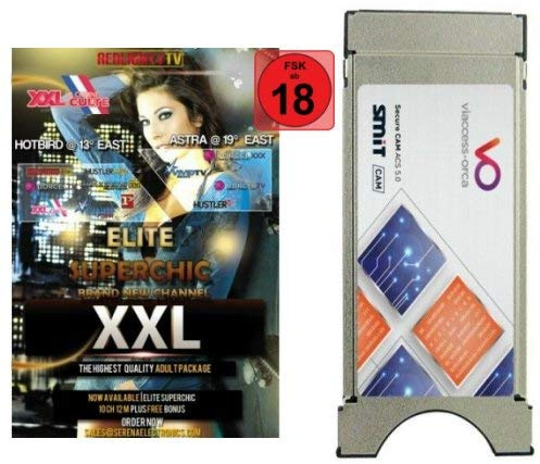 Redlight Elite Superchic 12 Sender Viaccess Smartkarte 12 Monate inkl. Brazzers TV + Viaccess Smit Orca Secure Dual CAM Version 4.1.2.7