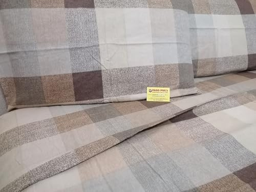 Pago Poco Completo Letto Singolo In Flanella Fantasia SCOZZESE ... Misure:lenzuolo piano 150x280cm+1 Sotto con angolo 90x200+25cm+1 Federa 52x82+13cm.
