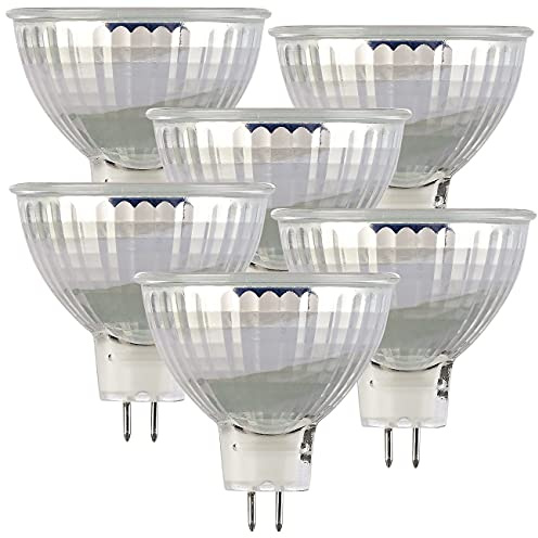 Luminea 3 LED: 6er-Set LED-Glas-Spot, GU5.3, 6W (ersetzt 40W), 500lm, 3000K, warmweiß (LED Spot 3, Gu5.3 LED-Beleuchtung, Deckenlampe)