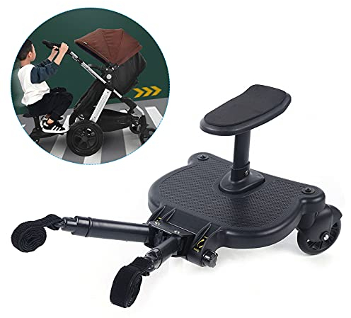 Trittbrett für Kinderwagen Universal,Kiddy Boards für Kinderwagen,Bis 25KG,Mit Sitz Trittbrett Für Kinderwagen