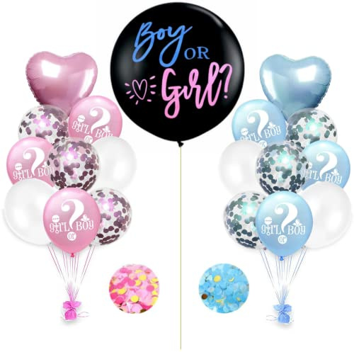 DIWULI Globos Revelación Género Set - Boy or Girl Fiesta