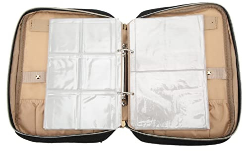FOLOSAFENAR Libro de Almacenamiento de Joyas organizador joyeria cajon Organizador de Joyas Portátil de Gran Capacidad ,Estuche para Carpetas ,Cierre Rollen
