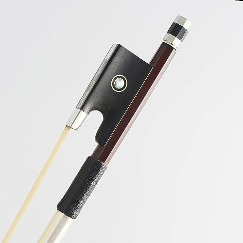 VINGOBOW Brasilien Holz Geigenbogen Geigen Geigenbogen (4/4) Größe74.5 cm Ebenholz Frosch gut ausbalanciert süßer Klang natürliches Pferdehaar