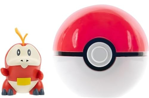 Pokémon PKW3628 - Clip'n'Go Poké Ball - Krokel & Pokéball, offizieller Pokéball mit 5 cm Figur