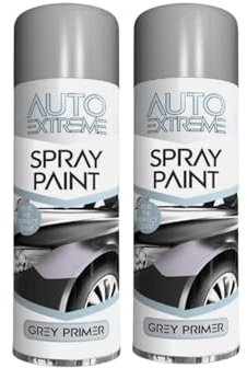 YSAMAX All Purpose Auto-Extreme Spray Paint, Boast a Stunning Appearance, Long-Lasting Durability, Effortless Excellence, Grey Primer, 250 ML (2PCS)