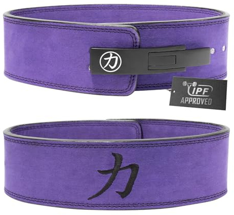 Strength Shop 10mm Lever Belt Gewichthebergürtel + Hebelschnalle, IPF-Zertifiziert für Wettkampf & Co, Robuster & langlebiger Lifting Belt schützt u. stabilisiert Rumpf & Wirbelsäule im Training