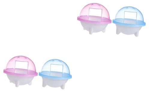 SUPVOX 4 Pz Bagno per Criceti Gabbia per Conigli Vasca da Bagno per Piccoli Animali Bagno di Polvere di Criceto Sabbiera per Criceto Bagno Gabbia per Criceti Bagno Gerbillo Plastica