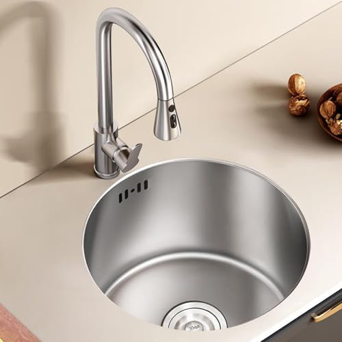 Lavandino Lavamani Commerciale, Mini Lavello In Acciaio Inox Con Rotazione 360° Rubinetto Allungabile, Multiuso Lavello Vasca Singola Per Cucina e Casa