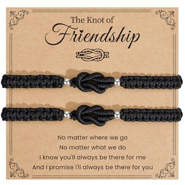 VU100 Friend Gifts for Women Best Friend Birthday Gifts Friendship Bracelets for 2 Matching Bracelets for Women Christmas Graduation Birthday Present for Bestie BFF