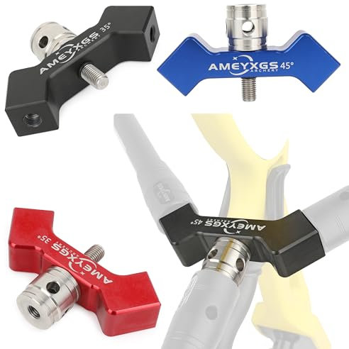 surwolf Bogenstabilisator Halterung Bogenschießen V-Bar Halterung Doppelseitige V-Bar 35/40/45° Stabilisator Verbinder Balancierstange Halterung für Recurvebogen Compoundbogen Zubehör (blau, 40°)