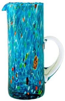 MurArt Jarra de Murano de 1000 ml Colección Tower de vidrio soplado a mano de elaboración artesanal Made in Italy