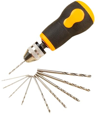 Fangxuee Taladro Helicoidal Manual con Cabezas de Zanahoria PequeñAs Taladro Helicoidal Manual, Utilizado para JoyeríA, Herramientas Manuales para Trabajar la Madera