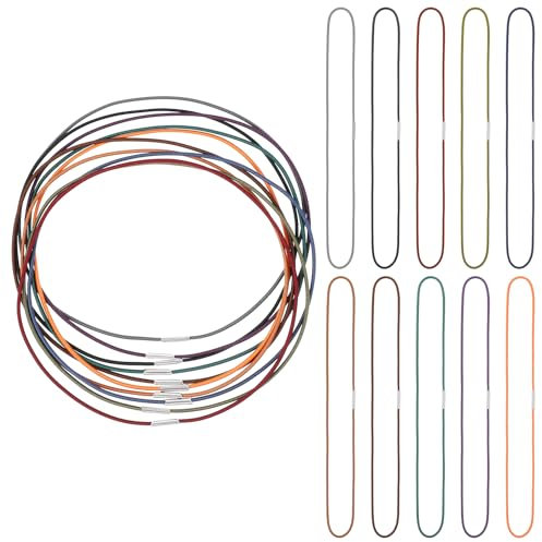 10 Pcs Elastic Bands for Notebook Connecting Inserts Notebook Elastic Stretchy Closure Loop Jump Bands Accessories for Travel Journal Refills(Standard Size)