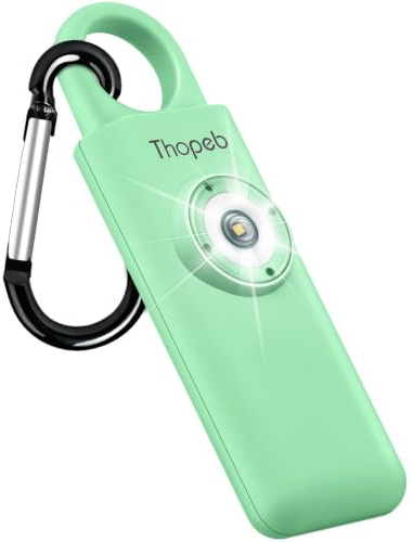 Thopeb Selbstverteidigungs-Taschenalarm für Frauen, extra laut 130 dB | SOS-LED-Stroboskoplicht, Alarm für Frauen unterwegs mit Schlüsselanhänger – für Senioren, Damen & Kinder, Verschiedene Farben
