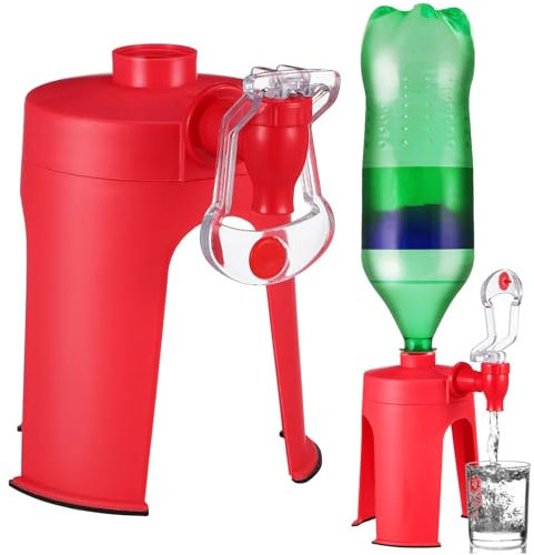 Distributore di soda, compatto a pressione manuale, risparmio per bevande calde, 17 cm, resistente, accessorio per bar e casa, gadget per campeggio e viaggi