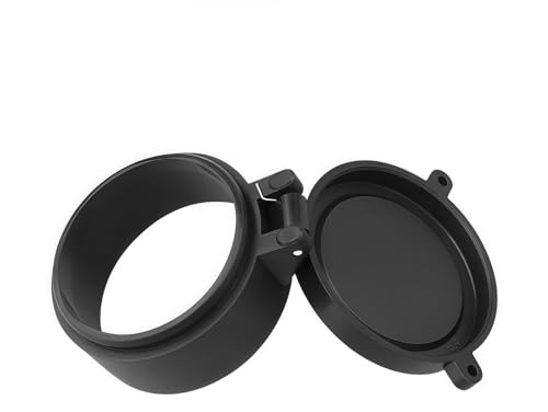 Rifle Scope Flip Caps Waterproof Durable Plastic And Rubber Covers For Cap Gun Fits 25.5mm To 69mm Scope Protects Lens From Dirt And Moisture Ideal For Hunting Shooting Accessories (48mm)