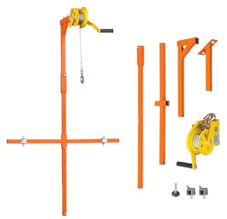 Grue de levage manuelle en acier inoxydable avec treuil autobloquant pour installation de climatiseur