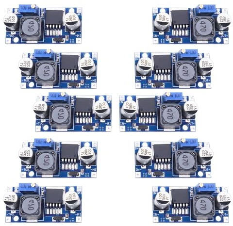 Buck Converter Regulateur de Tension Module RUIZHI 10 Pièces DC DC 3A Convertisseur Regulateur de Tension Step up Down Module 3,2-46V à 1,25-35V Alimentation réglable Modul de Descente pour Arduino