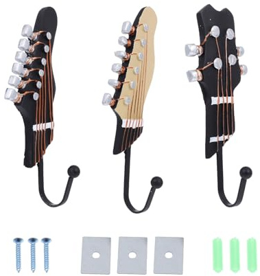 GLEAVI Ganci Da Parete Forma Di Chitarra in Ferro e Resina Sintetica Gancio Appendiabiti Multifunzione Per Organizer Oggetti Vari Stile Nordico Per Soggiorno Bagno Camera Cucina Ufficio