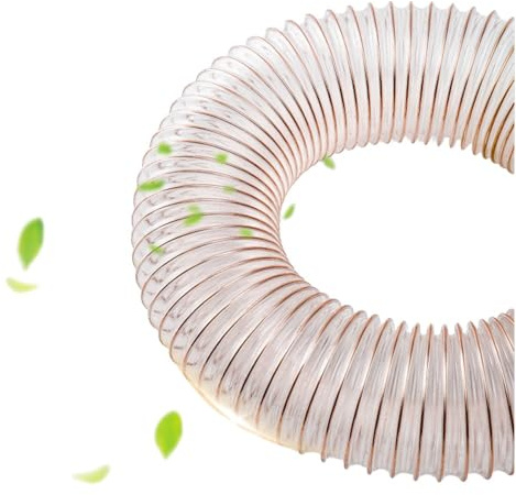 KGPGNYMYHA Klarer Schlauch PU Staubsaugerschlauch 20-200mm Absaugschlauch Flexibler Luftkanal, Transparenter Industrieschlauch Für Werkstattstaubsauger(25mm-1)