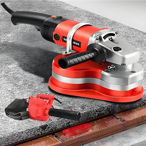 Lucidatrice Per Pavimenti, Lucidatrice Cemento, Levigatrice Per Pareti E Pavimenti In Cemento, Copertura Protettiva, Porta Aspirapolvere, 6 Velocità Regolabili Machine+VacuumCleaner