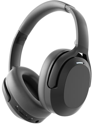 Rebocico Active Noise Cancelling Headphones Bluetooth Wireless for Home | Over-Ear ANC with Microphone, Bluetooth 5.3, 120H Playtime, Hi Fi Sound, Fast Charging, Deep Bass, Foldable Design