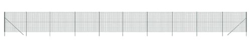 Xhnifbn Clôture en grillage - 2,2 x 25 m - Vert - En acier galvanisé avec PVC - Durable et flexible - Pour jardin, enclos pour chien, clôture sauvage - Brise-vue
