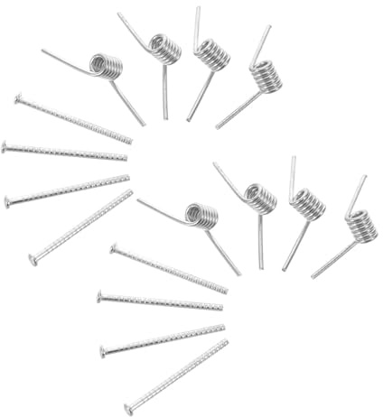 ULTECHNOVO 8 Pezzi Molla per Forcina in Acciaio Inossidabile Argento a Forma di V Forte Elasticità, Clip di Ricambio per Pinze Ovali e Fermagli per Chioma, per Uso Quotidiano