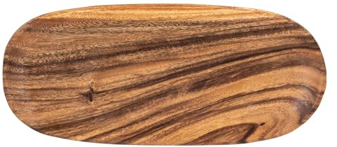 Holztablett aus Akazie 40x18cm rechteckig Schale Oval Obstschale Tablett aus Holz Unikat - Deko Dekoration Aufbewahrung